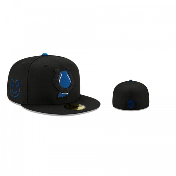 Indianapolis Colts Black State Logo Reflect 59Fift...