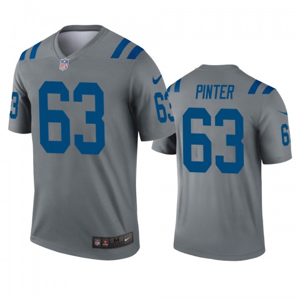 Indianapolis Colts Danny Pinter Gray Inverted Lege...