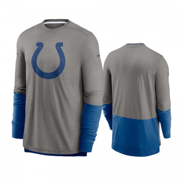 Indianapolis Colts Heathered Gray Royal Sideline P...