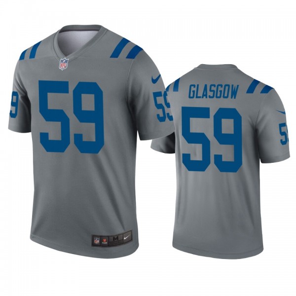 Indianapolis Colts Jordan Glasgow Gray Inverted Le...