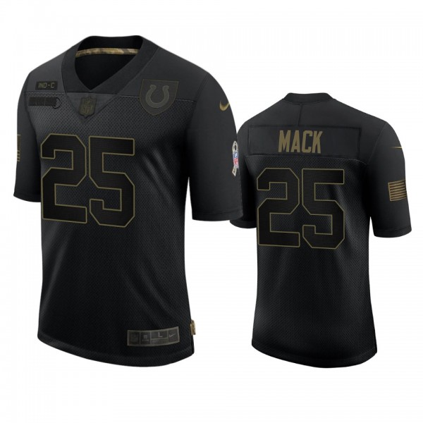 Indianapolis Colts Marlon Mack Black 2020 Salute t...