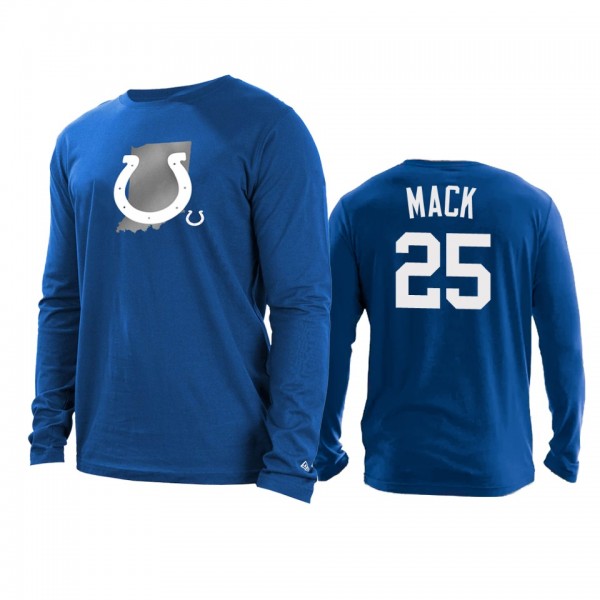 Indianapolis Colts Marlon Mack Royal State Long Sl...