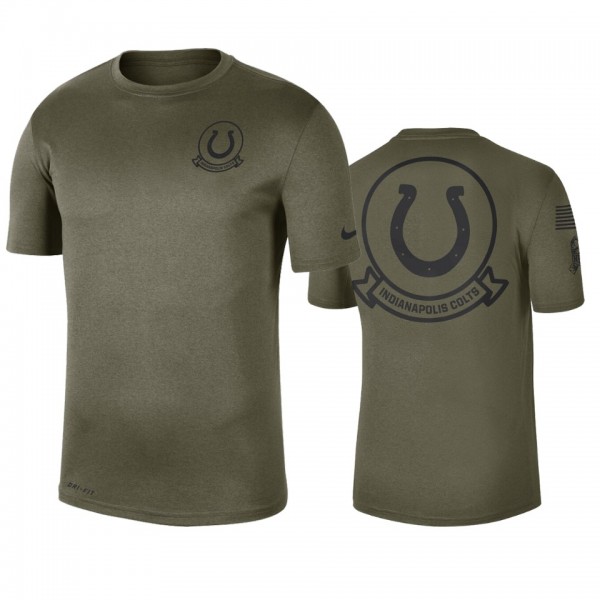 Indianapolis Colts Olive 2019 Salute to Service Sideline Seal Legend Performance T-Shirt