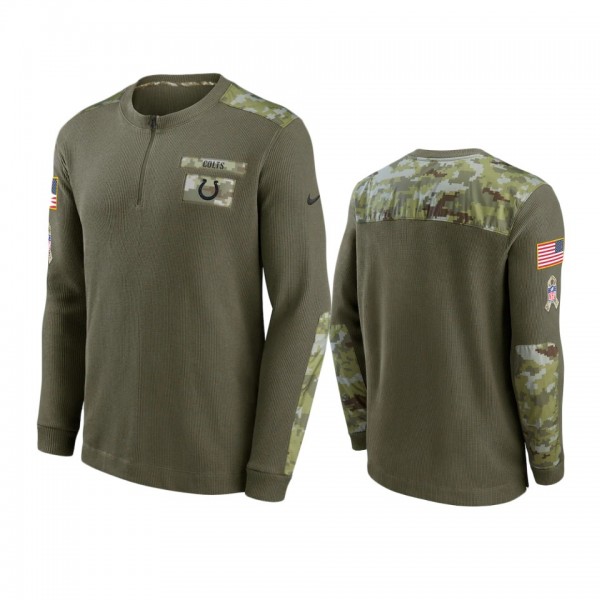 Men's Indianapolis Colts Olive 2021 Salute To Serv...