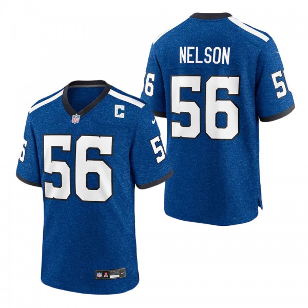 Men's Indianapolis Colts Quenton Nelson Royal Indiana Nights Alternate Game Jersey