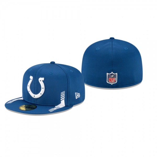 Indianapolis Colts Royal 2021 NFL Sideline Home 59FIFTY Fitted Hat
