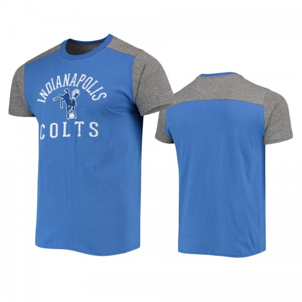 Indianapolis Colts Royal Gray Field Goal Slub Gridiron Classics T-Shirt