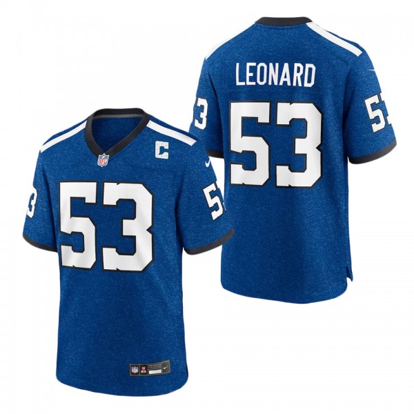 Men's Indianapolis Colts Shaquille Leonard Royal I...