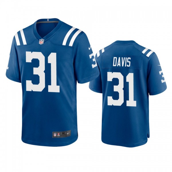 Indianapolis Colts Shawn Davis Royal Game Jersey