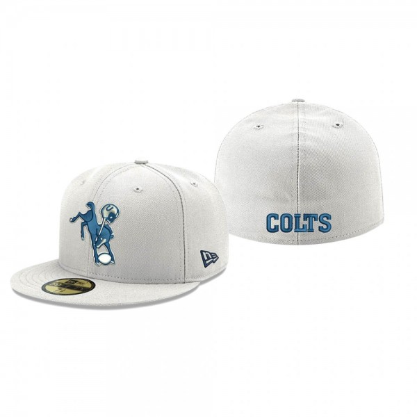Indianapolis Colts White Omaha Historic Logo 59FIF...