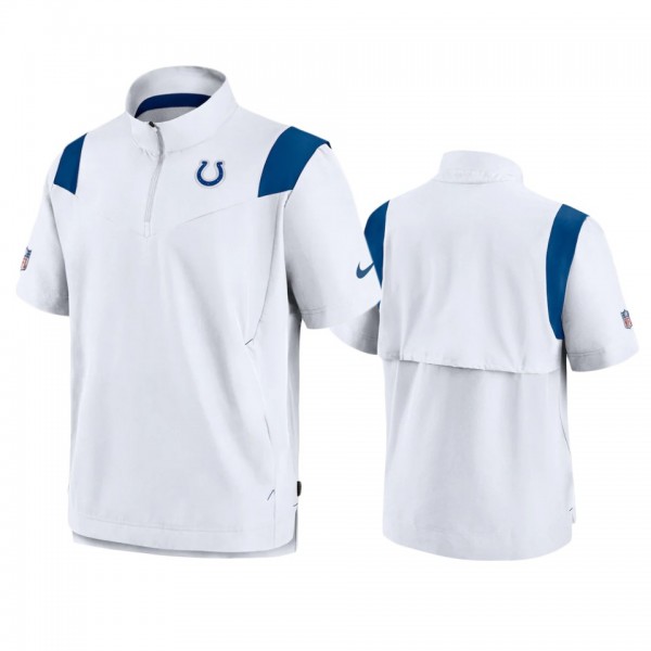 Indianapolis Colts White Sideline Coaches Quarter-Zip Jacket