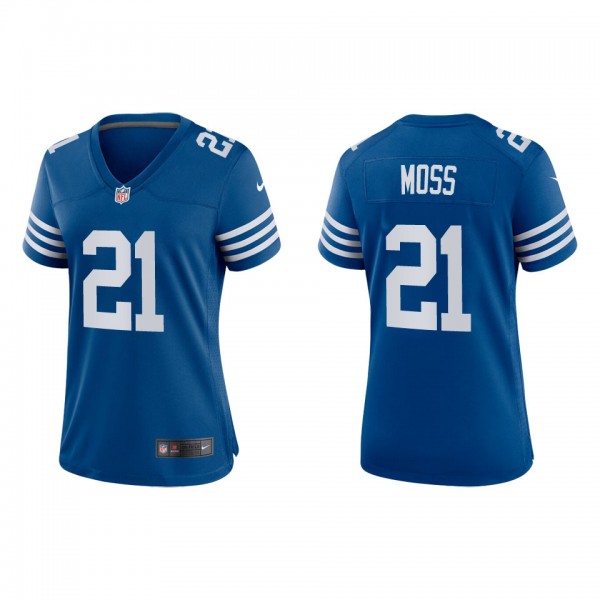 Women's Indianapolis Colts Zack Moss Royal Alternate Game Jersey