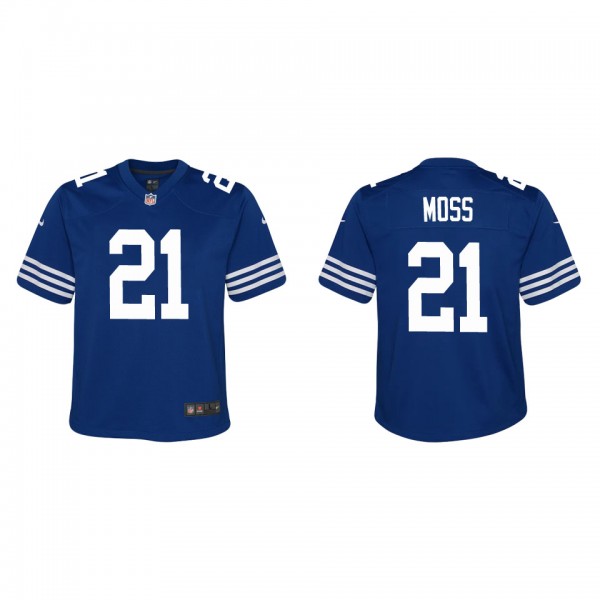Youth Indianapolis Colts Zack Moss Royal Alternate...