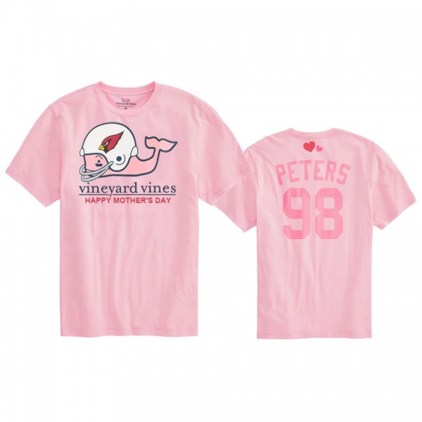 Women's Arizona Cardinals Corey Peters Pink Mother's Day T-Shirt