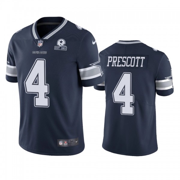Dallas Cowboys Dak Prescott Navy 60th Anniversary ...