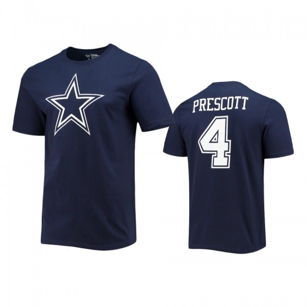 Dallas Cowboys Dak Prescott Navy Player Icon T-Shi...
