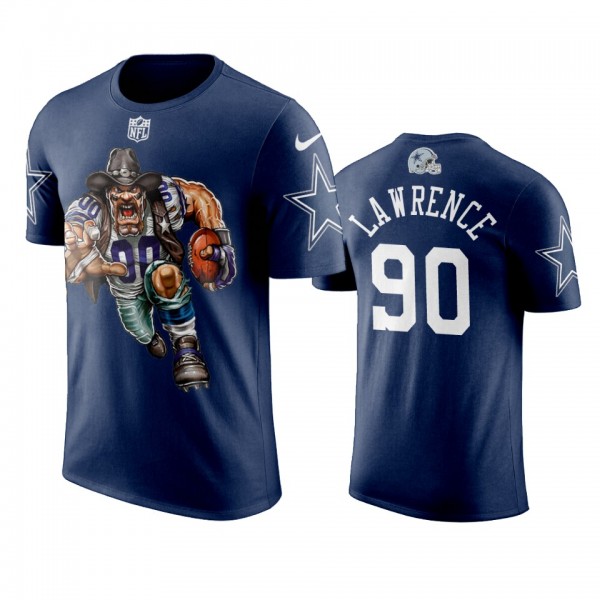 Men's Dallas Cowboys Demarcus Lawrence Navy Crusher Cowboy T-Shirt