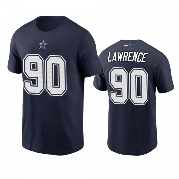 Men's Dallas Cowboys Demarcus Lawrence Navy Name &...