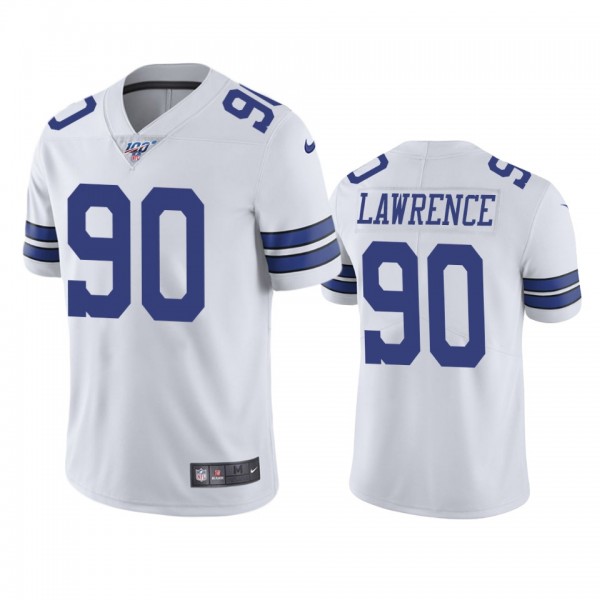 Dallas Cowboys Demarcus Lawrence White 100th Seaso...