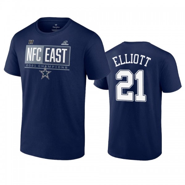 Dallas Cowboys Ezekiel Elliott Navy 2021 NFC East ...