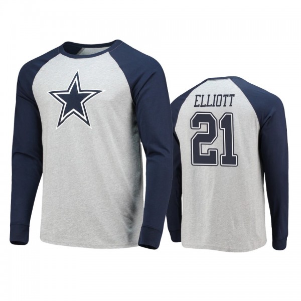 Dallas Cowboys Ezekiel Elliott Navy Gray Team Logo...