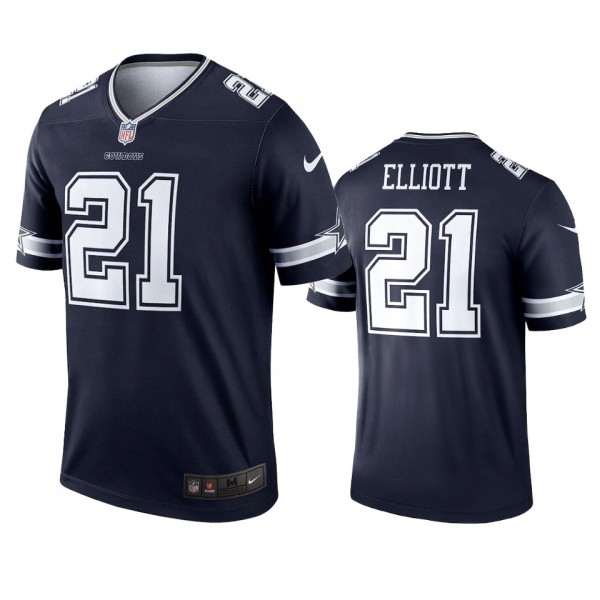 Dallas Cowboys Ezekiel Elliott Navy Legend Jersey ...