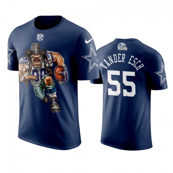 Men's Dallas Cowboys Leighton Vander Esch Navy Crusher Cowboy T-Shirt