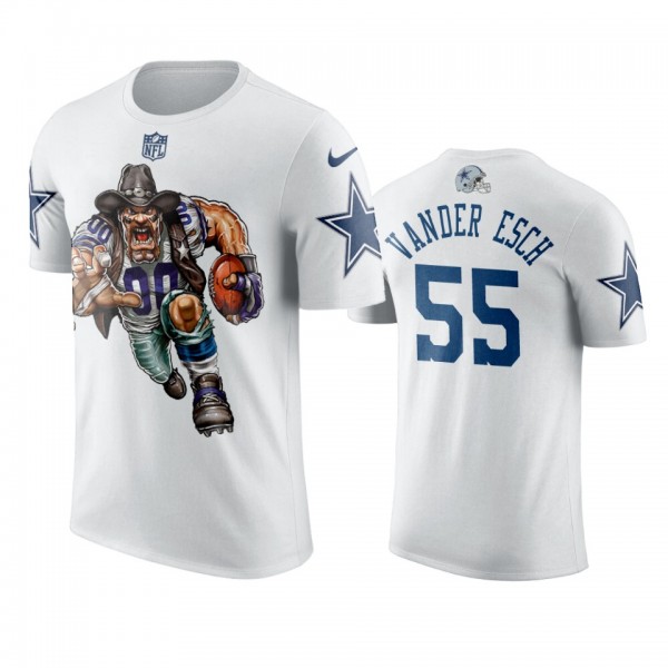 Men's Dallas Cowboys Leighton Vander Esch White Crusher Cowboy T-Shirt