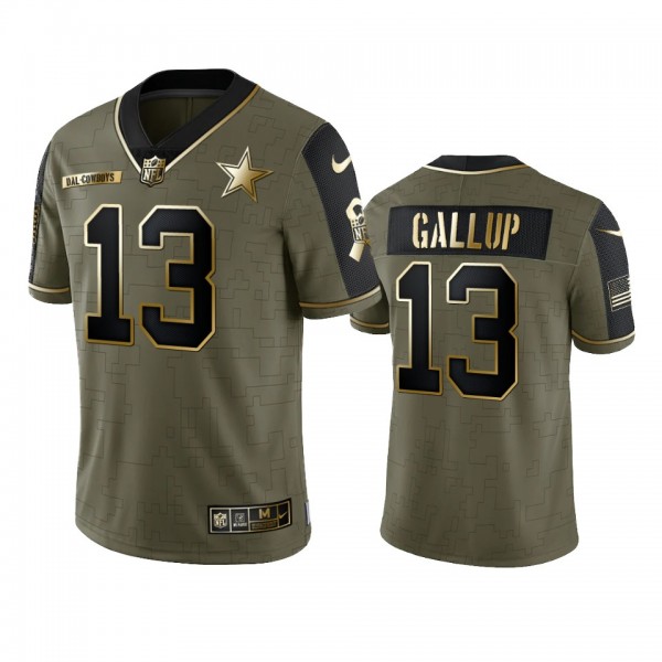 Dallas Cowboys Michael Gallup Olive Gold 2021 Salu...