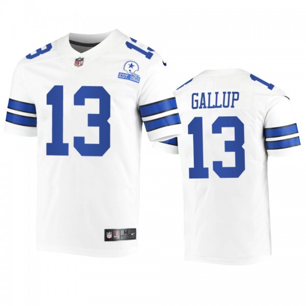 Dallas Cowboys Michael Gallup White 60th Season Vi...