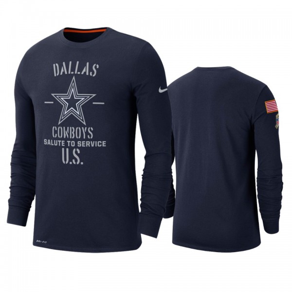 Dallas Cowboys Navy 2019 Salute to Service Sidelin...