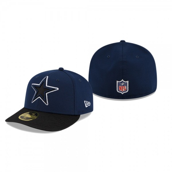 Dallas Cowboys Navy Black 2021 NFL Sideline Road Low Profile 59FIFTY Hat