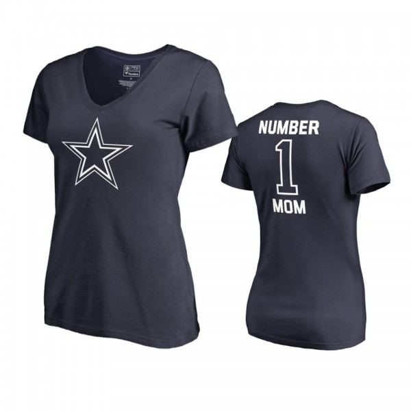 Dallas Cowboys Navy Mother's Day #1 Mom T-Shirt