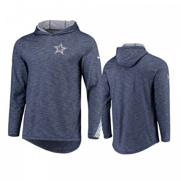 Cowboys Navy Sideline Scrimmage Hooded T-Shirt