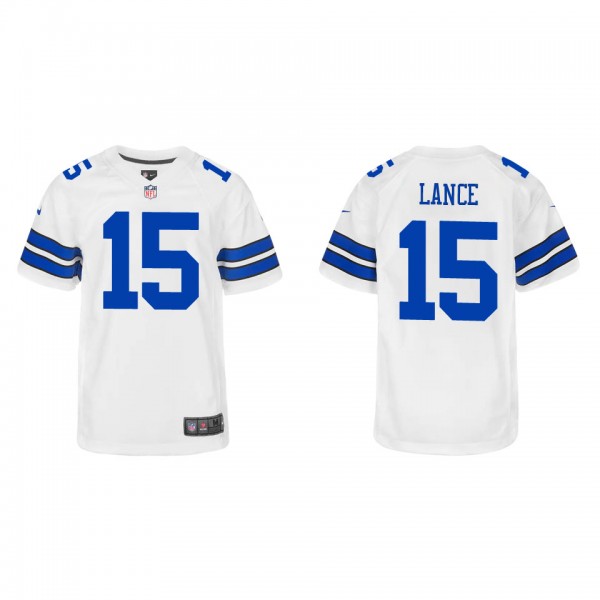 Youth Dallas Cowboys Trey Lance White Game Jersey