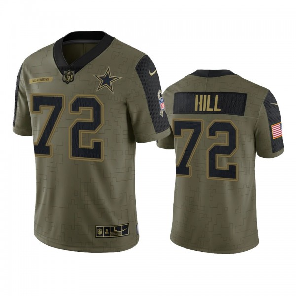 Dallas Cowboys Trysten Hill Olive 2021 Salute To S...