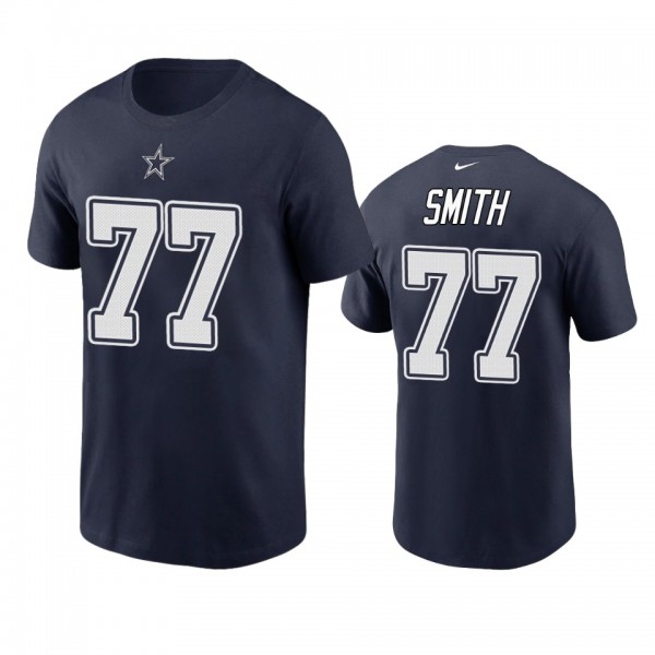 Men's Dallas Cowboys Tyron Smith Navy Name & N...