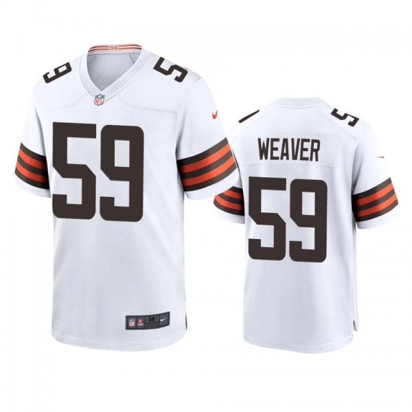 Cleveland Browns Curtis Weaver White Game Jersey