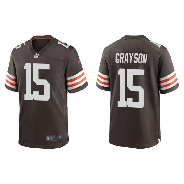 Men's Cleveland Browns Cyril Grayson Brown Game Je...