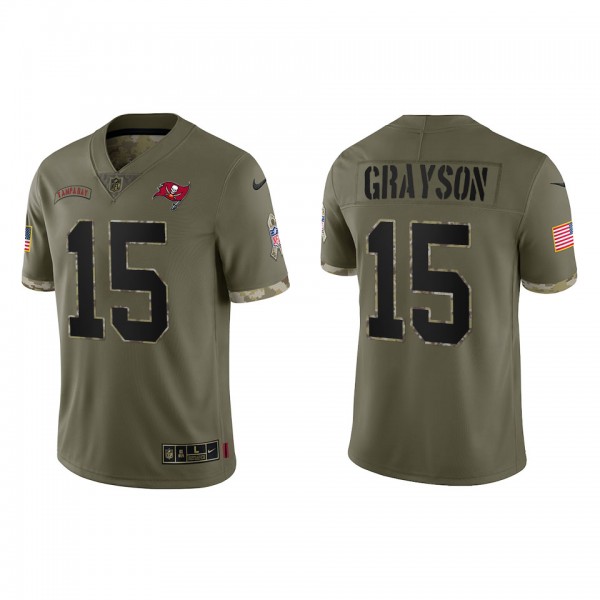 Cyril Grayson Tampa Bay Buccaneers Olive 2022 Salute To Service Limited Jersey
