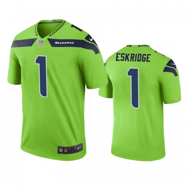 Seattle Seahawks D'Wayne Eskridge Green Color Rush...