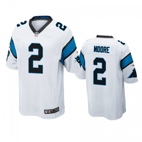 Carolina Panthers D.J. Moore White Game Jersey