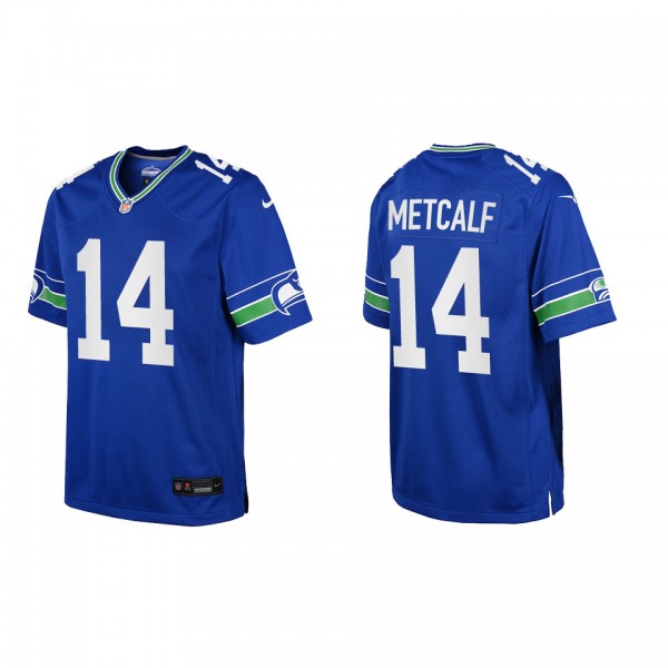 D.K. Metcalf Youth Seattle Seahawks Royal Throwbac...