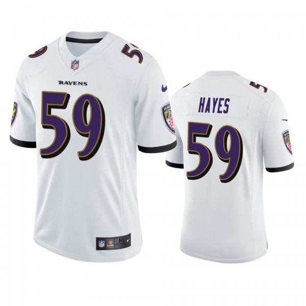 Daelin Hayes Baltimore Ravens White Vapor Limited ...