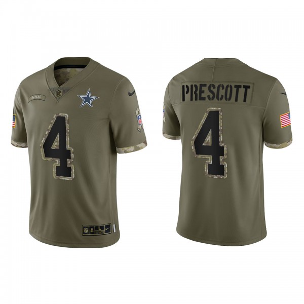 Dak Prescott Dallas Cowboys Olive 2022 Salute To S...