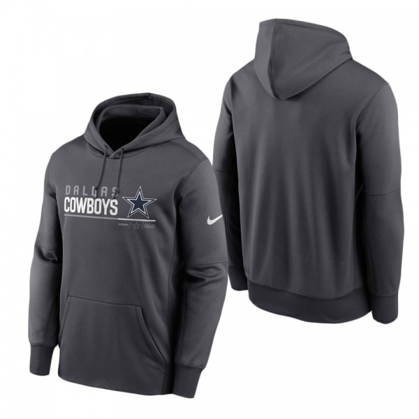 Men's Dallas Cowboys Anthracite Prime Logo Name Split Pullover Hoodie