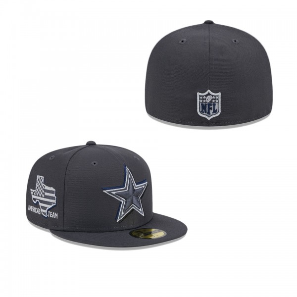 Men's Dallas Cowboys Graphite Official 2024 NFL Draft On Stage 59FIFTY Fitted Hat