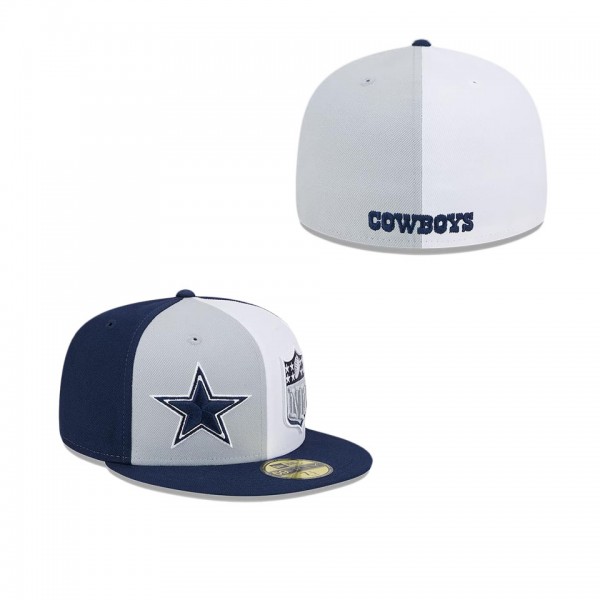 Men's Dallas Cowboys Gray Navy 2023 Sideline 59FIFTY Fitted Hat