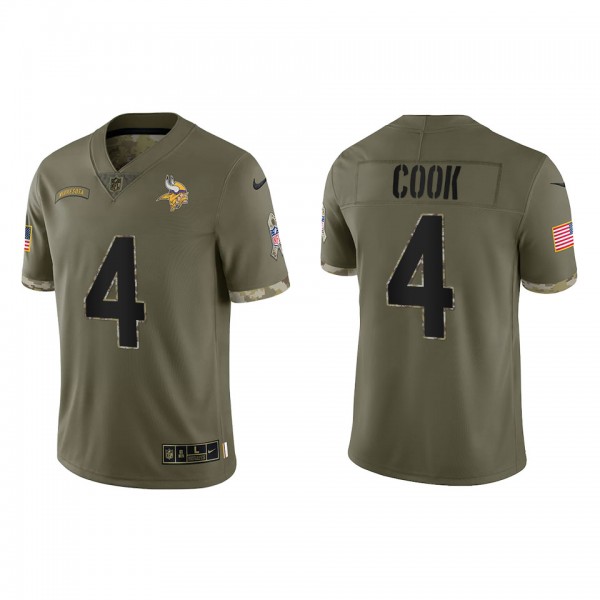 Dalvin Cook Minnesota Vikings Olive 2022 Salute To Service Limited Jersey