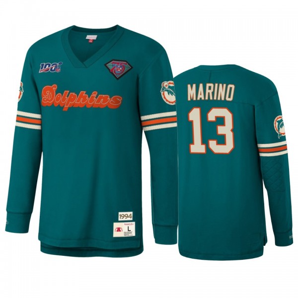 Miami Dolphins Dan Marino Mitchell & Ness Aqua NFL 100 Team Inspired T-Shirt
